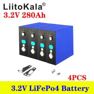 LiFePO4-batería de litio, fosfato de hierro, Lii, 4S, 12V, 24V, 100Ah, 105Ah, 302Ah, 310Ah, 200Ah, 202Ah, 3,2 V, 4 Uds.