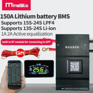 Batería LiFePO4, batería de litio inteligente de 12 V 300 AH con pantalla  LED, BMS y aplicación de teléfono, monitorea datos SOC de batería para