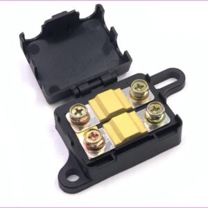 Caja de soporte de fusible de 2 vías para 12V/24V, acepta ANS/ANF/ANG/MIDI