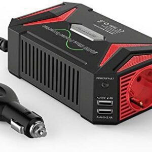 BESTEK Inversor 12v a 220v Onda Pura 300W Conversor para Coche Onda Sinusoidal Transformador 12v 220v con 2 Puertos de USB y 1 Toma de AC, Adaptador de Mechero Coche para Portátil, Movíl  Amazon.es Electrónica