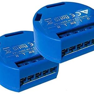 Shelly X2Shelly 1 Relay Switch WiFi inalámbrico Automatización Automatización iOS iOS Android Aplicación, Paquete de 2  Amazon.es Bricolaje y herramientas