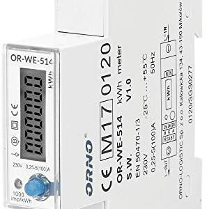 ORNO WE-514 Medidor de Consumo Electrico Monofásico 100A Puerto RS-485 MID 1 módulo DIN TH-35mm  Amazon.es Bricolaje y herramientas